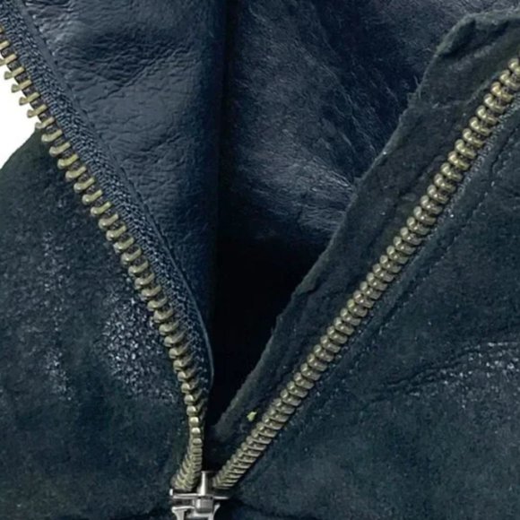 Eileen Fisher Coax Black Soft Grained Texture Leather Platform Boots - Size 9. - Picture 14 of 14